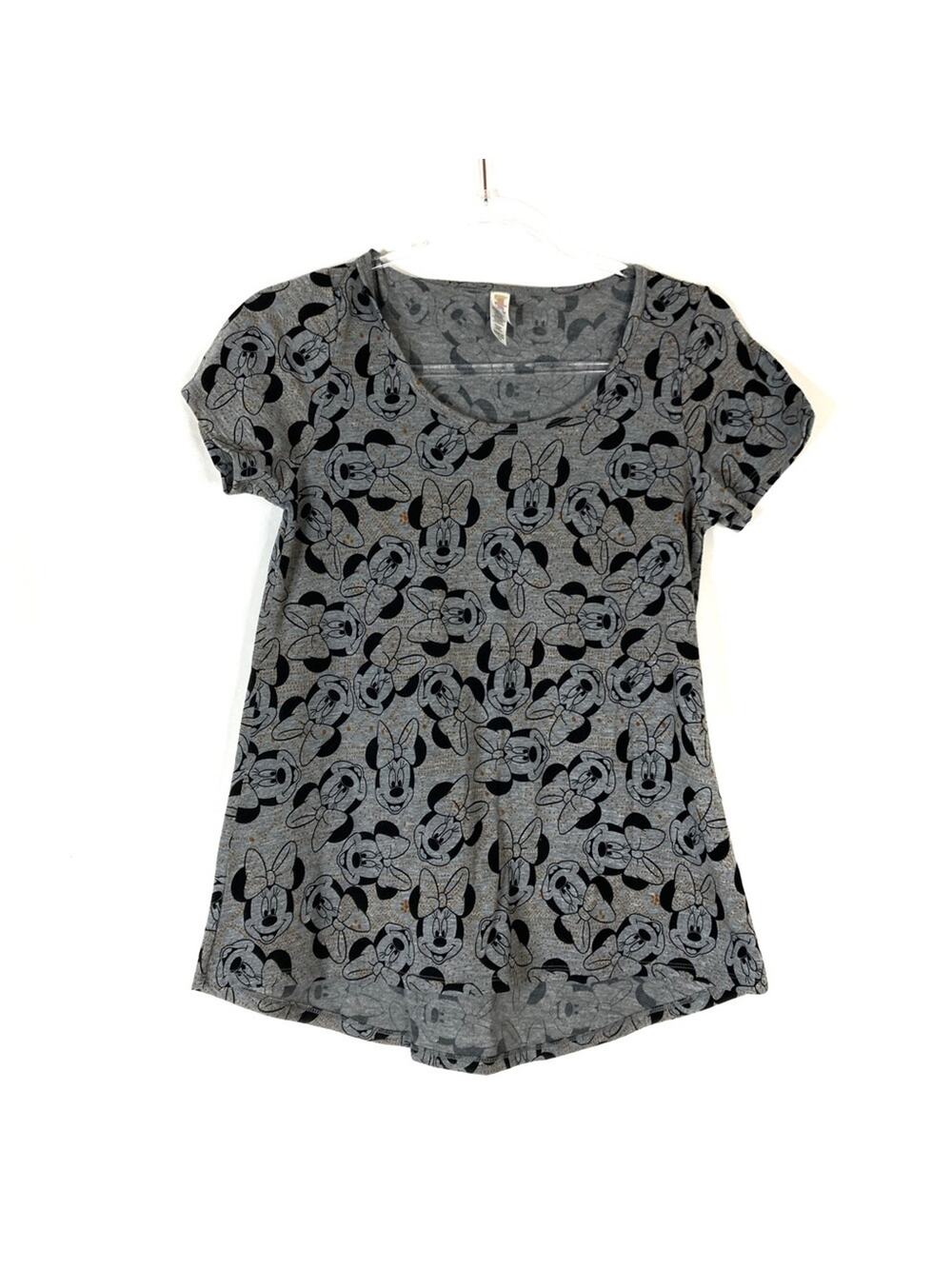 LuLaRoe Disney Minnie Mouse Gray Classic Tee Short Sleeve Womens XXS